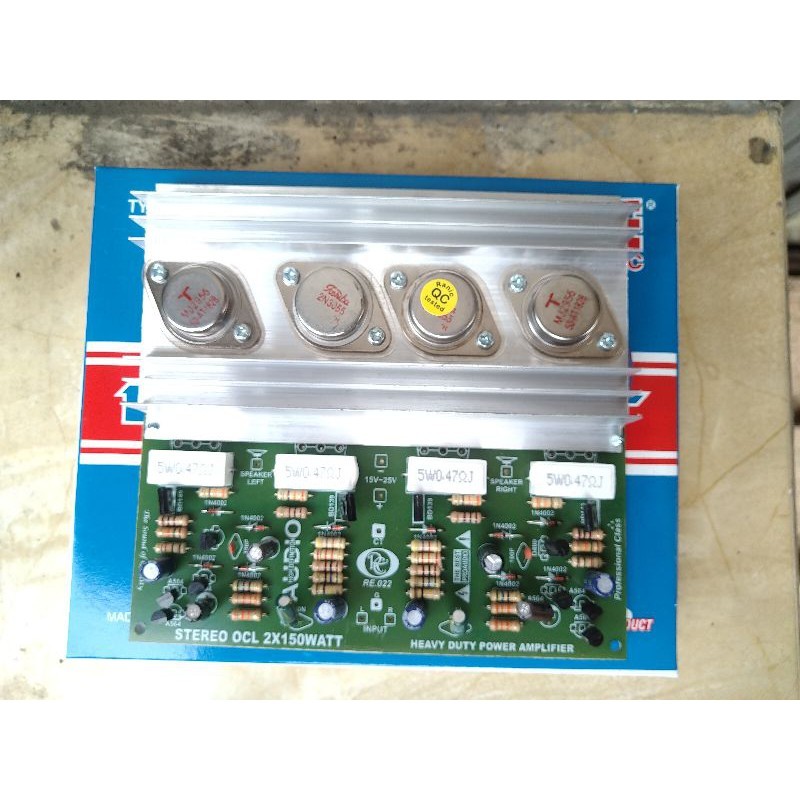 kit power ocl stereo 150watt jengkol 2n3055 mj2955 ( 076 )