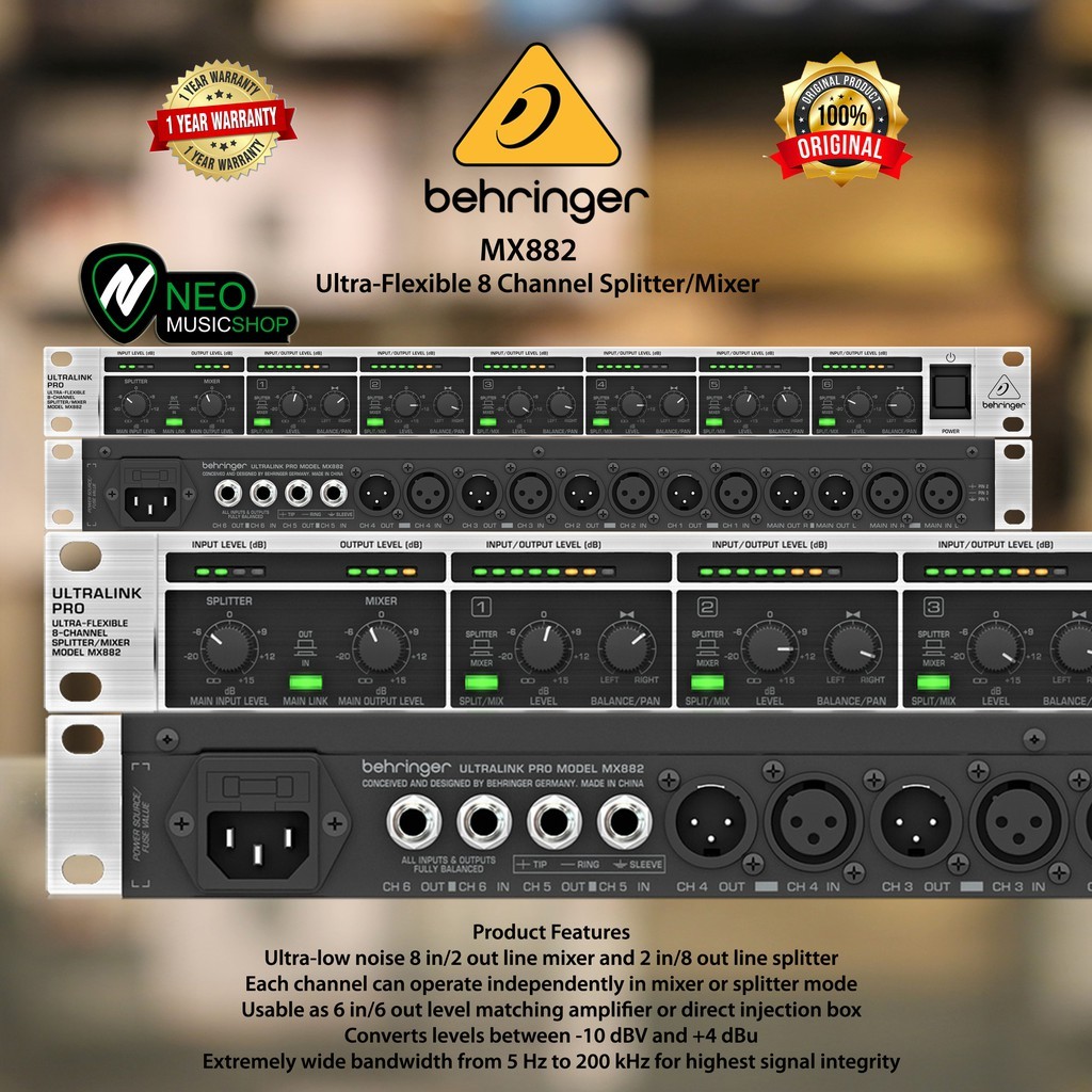 Behringer MX882 V2 Ultra Flexible 8 Channel Splitter/Mixer