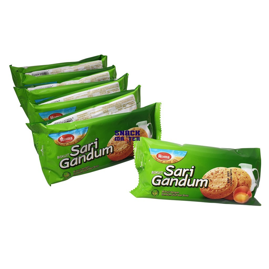 

Roma Biskuit Sari Gandum Renceng - Netto 10 bks x 39 gr WE!!