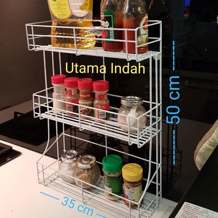Rak Kawat / Rak Gelas Kawat Coating 3 Susun