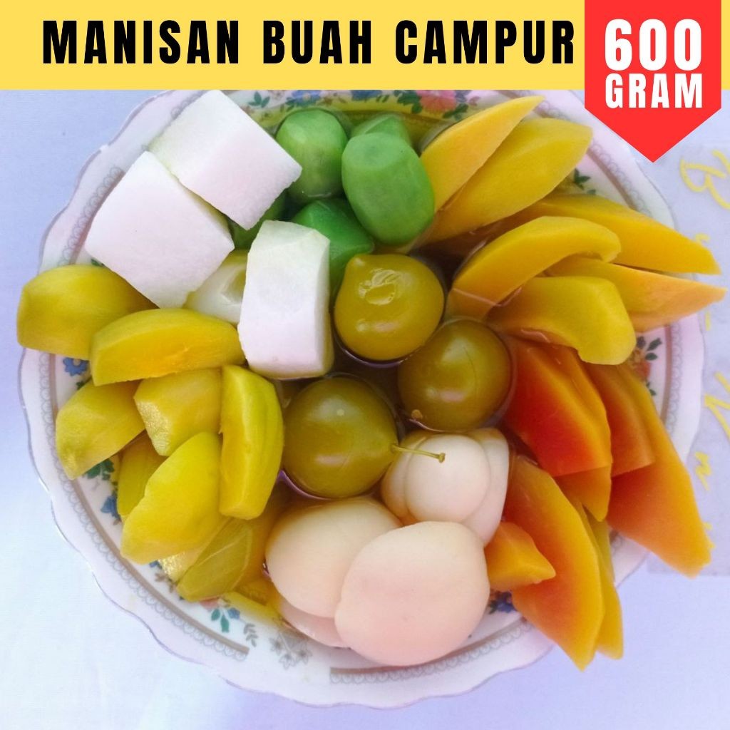 

Manisan buah campur 600 gram / asinan buah mix / rujak buah / olahan buah / manisan cianjur WE!!