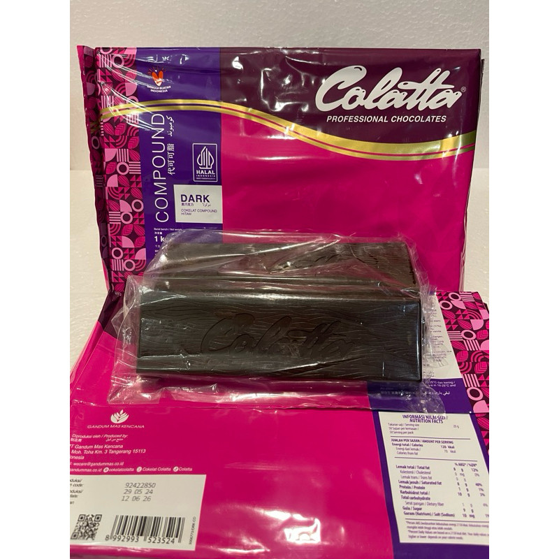 

Olivoliv Snack Colatta Professional Dark Chocolate Compound Repack 200Gr 400Gr 800Gr - Colatta
