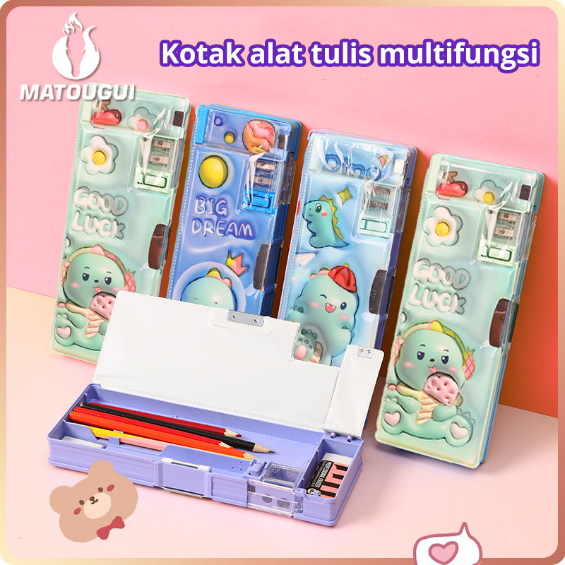 

MATOUGUI - 3D Kotak Pensil/Kotak pena reli kartun multifungsi