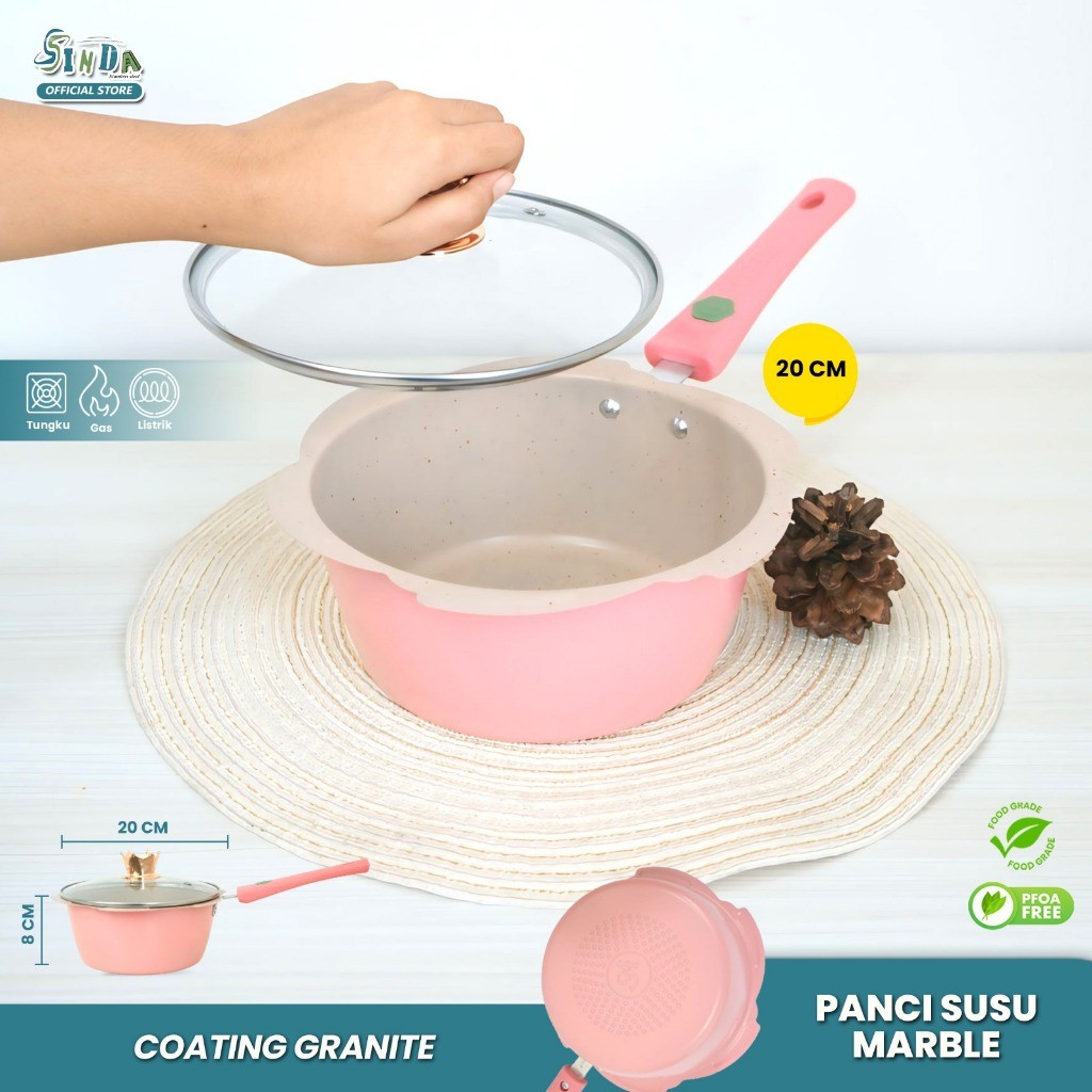 

Olivoliv Snack Sinda Panci Mpasi Cookware Full Set - Peralatan Panci Bayi Warna Pink/Blue Granite
