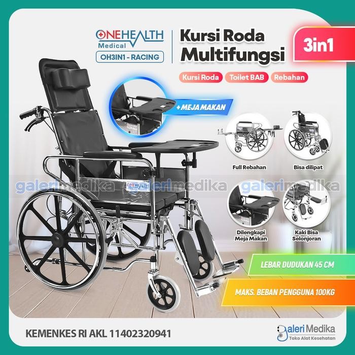Kursi Roda 4in1 / 4 in 1 Avico Siwa - Kursi Roda Multifungsi Kecil Kuat Gratis Ongkir Bagus Outdoor 