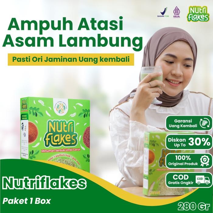 

JTTOP" NUTRIFLAKES SEREAL UMBI GARUT MEMBANTU MEREDAKAN ASAM LAMBUNG 1 BOX