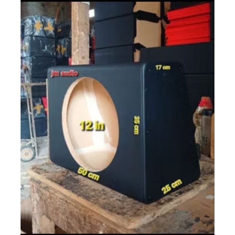 Box subwoofer 12 inch bahan full mdf 18 mm kulit oscar universal