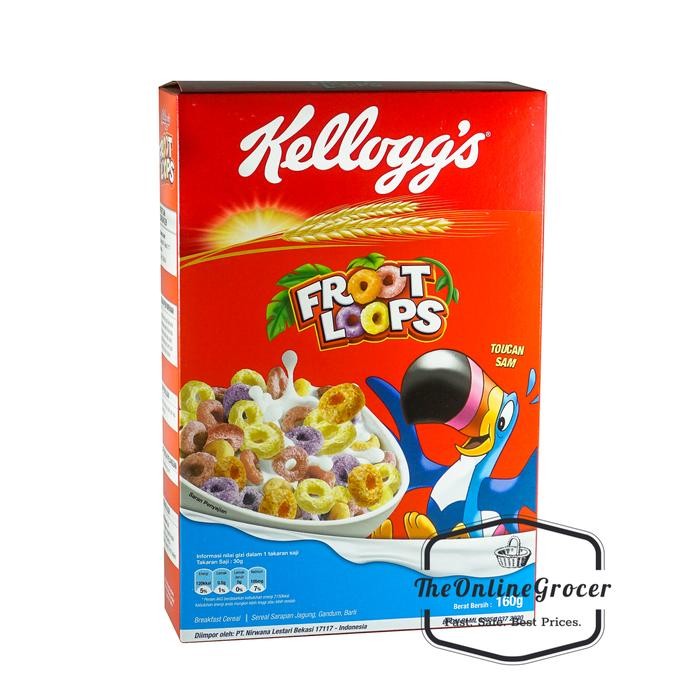 

JTTOP" KELLOGGS FRUIT LOOPS CEREAL - SEREAL RASA BUAH ANEKA WARNA 160GR