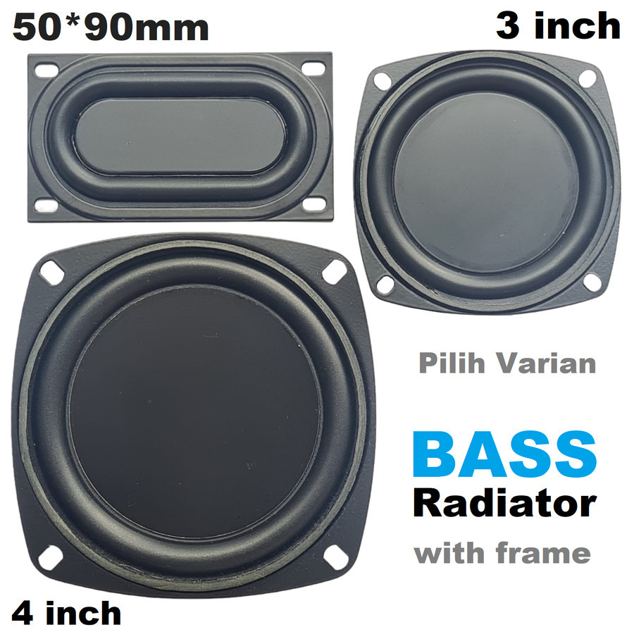 PASSIVE RADIATOR DIY 4 inch Speaker Pasif Rakitan Subwoofer Sub Woofer Low Bass BOOM BOX