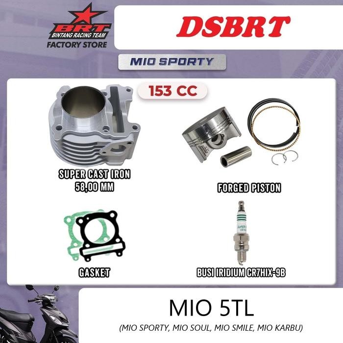 Blok BRT Bore Up MIO SPORTY 58mm Cast Iron 58 mm