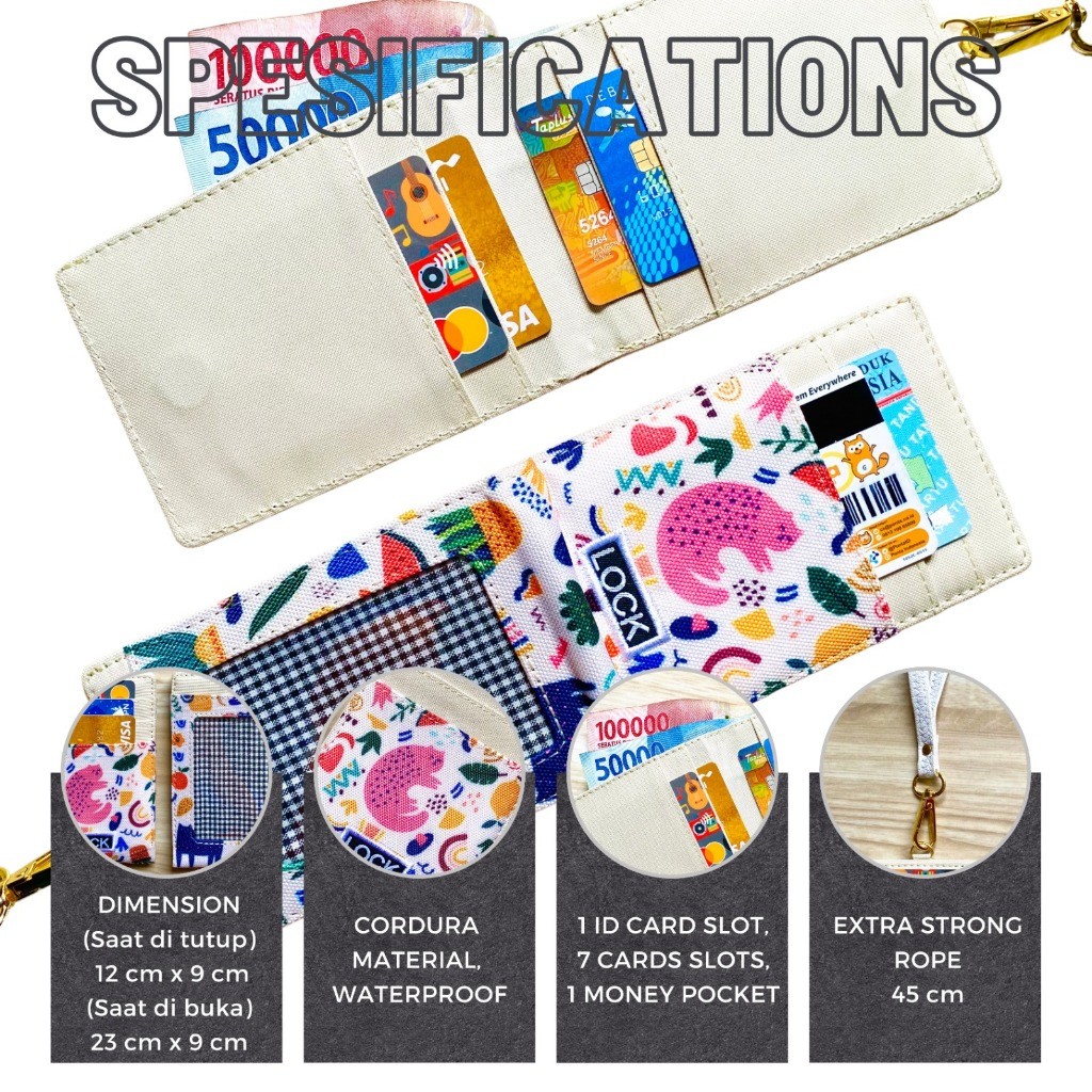 

Dompet Id Card Lanyard Card Gantungan Name Tag Pria Wanita IDLWS02