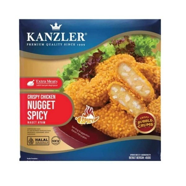 

KANZLER CRISPY SPICY CHICKEN NUGGET 450 GR HALAL BEST SELLER