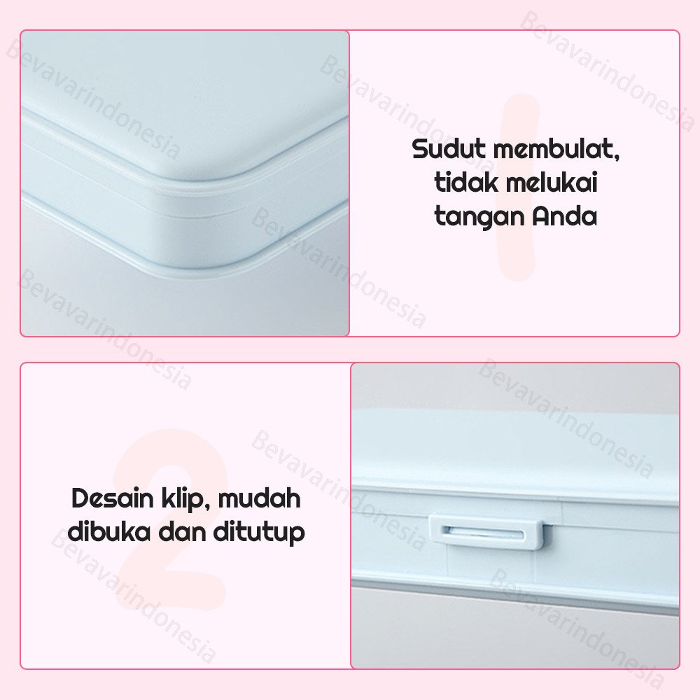 

BEVAVAR Kotak alat tulis tempat pensil anak diy deco cream korea 1 set
