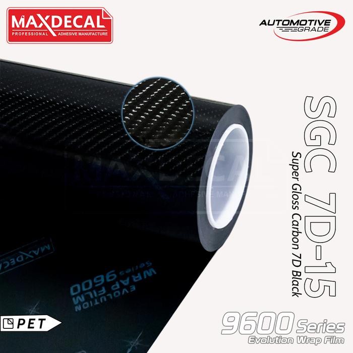 MAXDECAL SGC7D15 High Glossy CARBON 6D Vinyl Skotlet Mobil Meteran