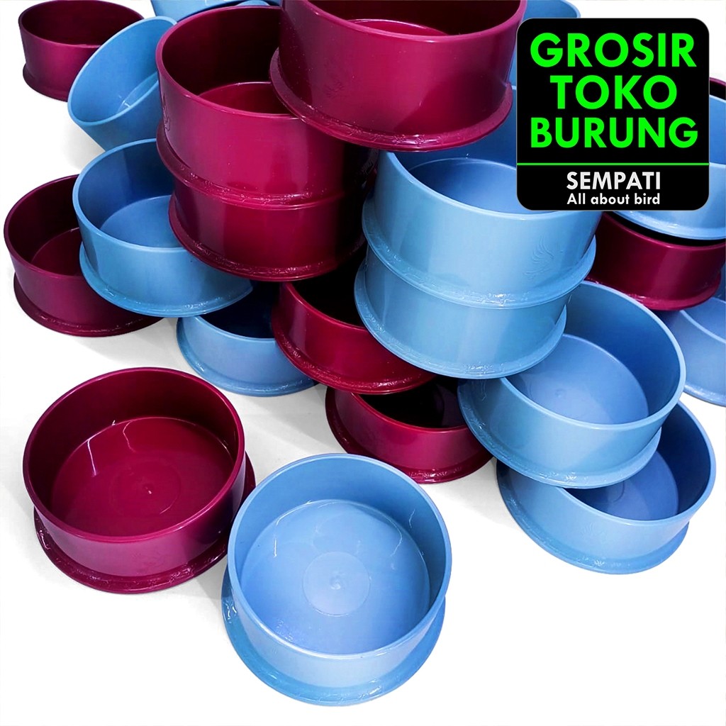 SEMPATI GROSIR Tm Cepuk Emboss Ukir Merpati Isi 20 Pcs Tm Merpati Wadah Tempat Makan Minum Burung