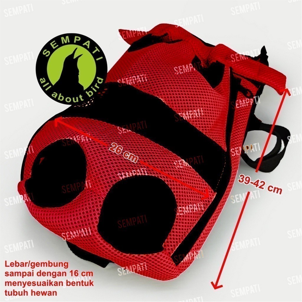 SEMPATI Tas Kucing Gendongan Kucing Anjing Depan Murah Premium Ukuran 40 Cm X 26 Cm (All Size) / Tas