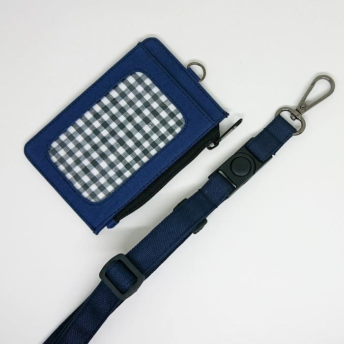 

ID card holder / dompet id card & tali gantungan - navy