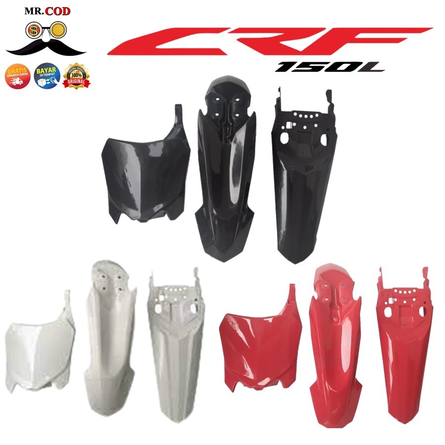 Berkualitas Spakbor Set Depan Belakang Papan Nomor Crf 150 250 Motor Cross Trail Honda Supermoto