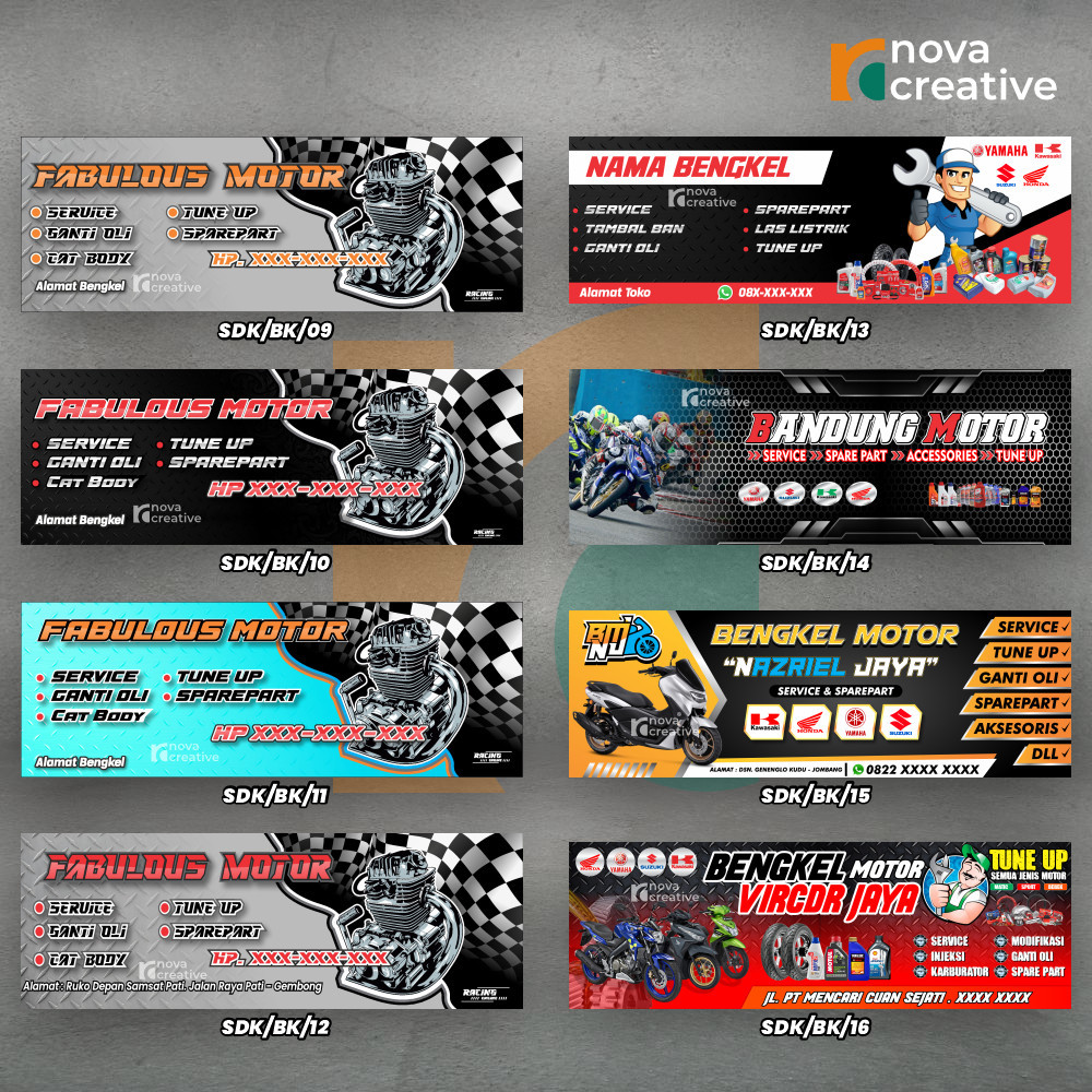 viral Spanduk Bengkel Motor Spanduk Custom Desain Suka-Suka