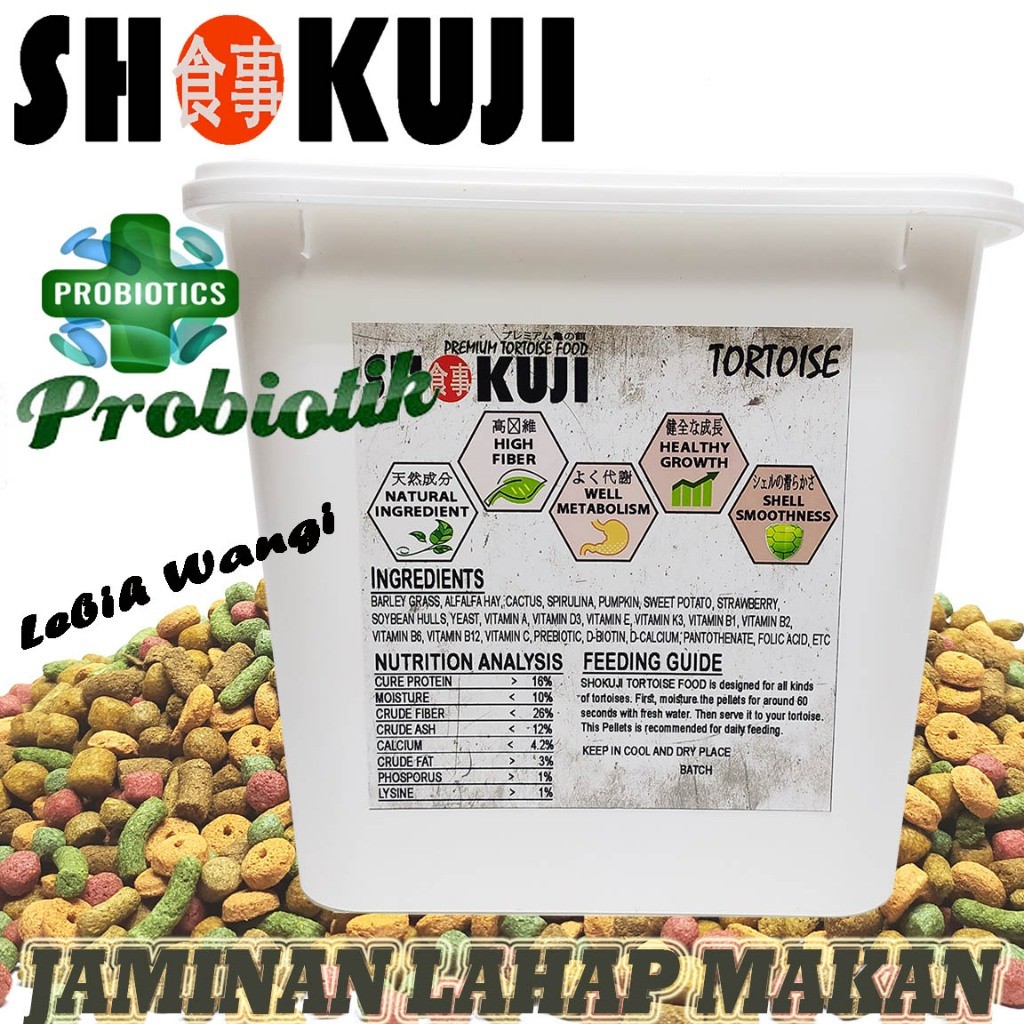 3KG SHOKUJI PELET SULCATA PARDALIS ALDABRA TORTOISE FOOD MAKANAN KURA KURA DARAT RADIATA CHERRYHEAD