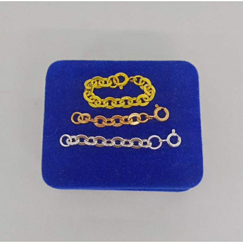 rantai extension perak asli 925/penyambung gelang/penyambung kalung/asli silver
