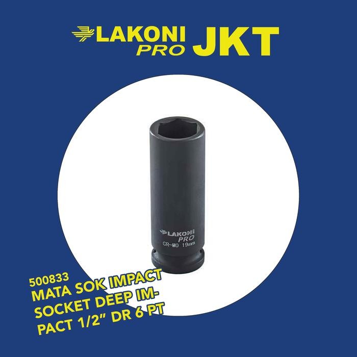Ta_ 500833 Lakoni Pro Mata Sok Impact Socket Deep Impact 1/2' Dr 6 Pt 24Mm