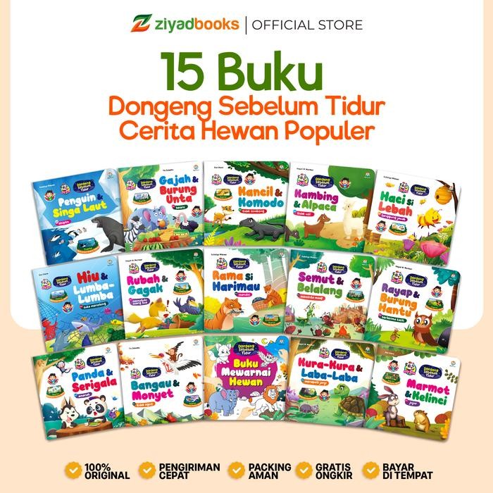 

(ISI 15 Buku) Paket Dongeng Sebelum Tidur - Cerita Hewan Pendidikan Karakter Sejak Dini Soft Cover