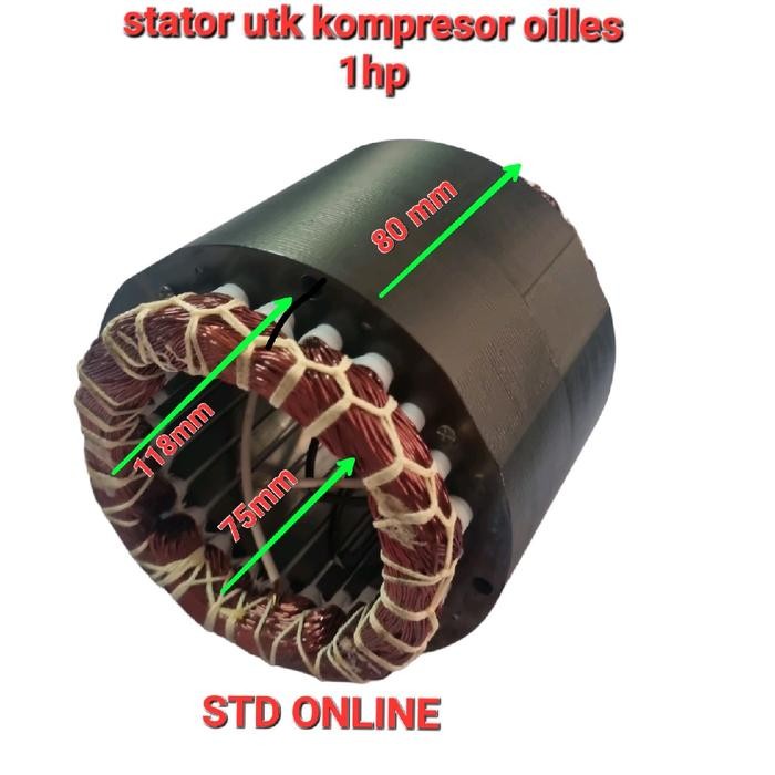 PREMIUM STATOR KOMPRESOR OILLESS 1HP GULUNGAN DINAMO KOMPRESOR OILLES 1HP