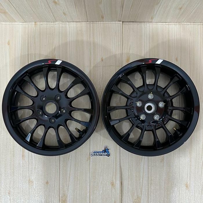 PREMIUM Rims Velg Ori Original Vespa Sprint S Black Primavera LX S R12 Ring12