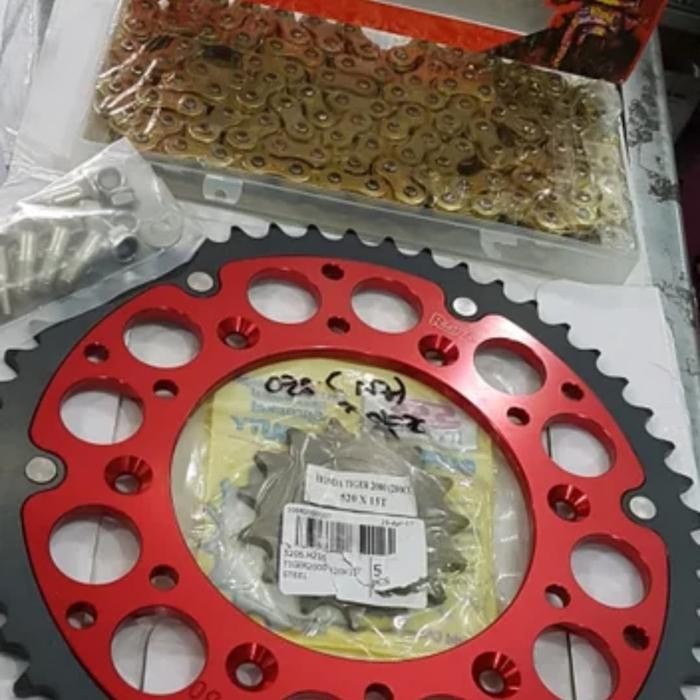 PREMIUM Gear gir set crf 150 L Roz 520... Rantai Tk Racing