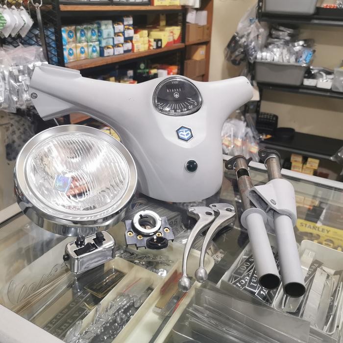 PREMIUM Stang kepala headlamp clear speedo saklar vespa sprint bagol veloce
