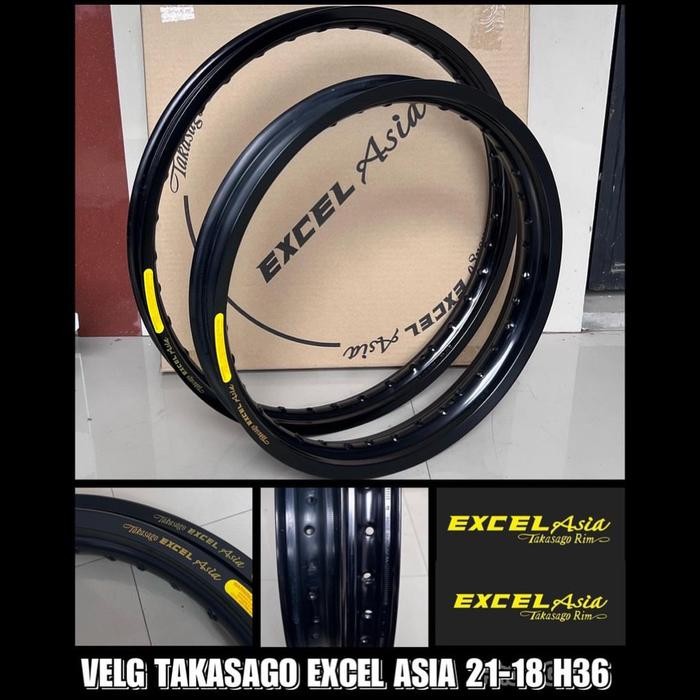 PREMIUM VELG TK EXCEL TAKASAGO ASIA RING 21/18 LEBAR 1.60/2.15 KLX CRF