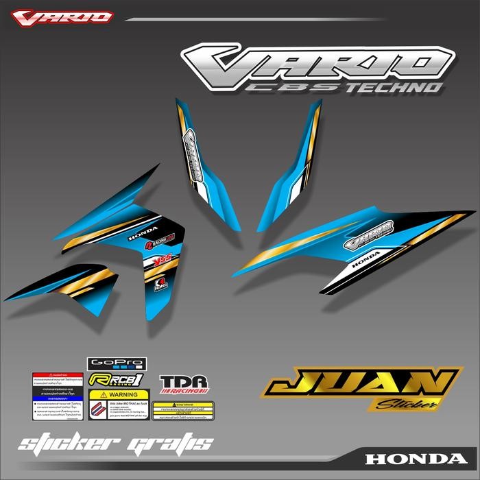 PREMIUM STRIPING STICKER VARIO 110 TECHNO STICKER KEREN HONDA VARIO Motor Motorcycle