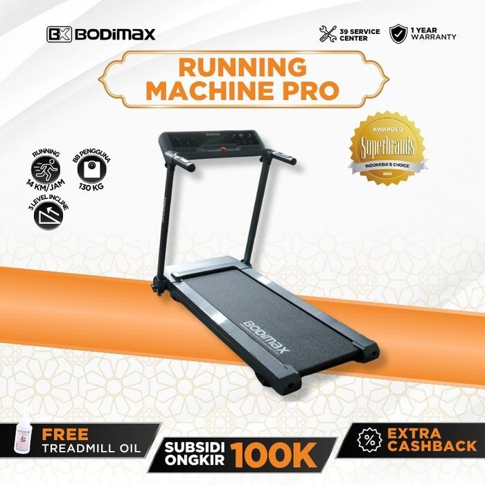 PREMIUM BODIMAX RUNNING MACHINE PRO FOLDING TREADMILL / GYM / ALAT OLAHRAGA