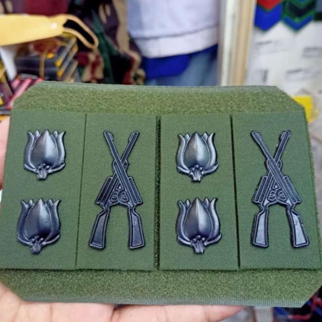 PREMIUM PANGKAT KERAH BAJU PDL LETKOL KORP INFANTRI LOGAM - PANGKAT PDL LETKOL