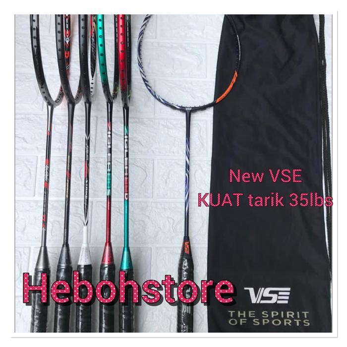PREMIUM Raket Badminton VSE ZIGLER 77,Zigler Z strike DLL KUAT 35 LBS