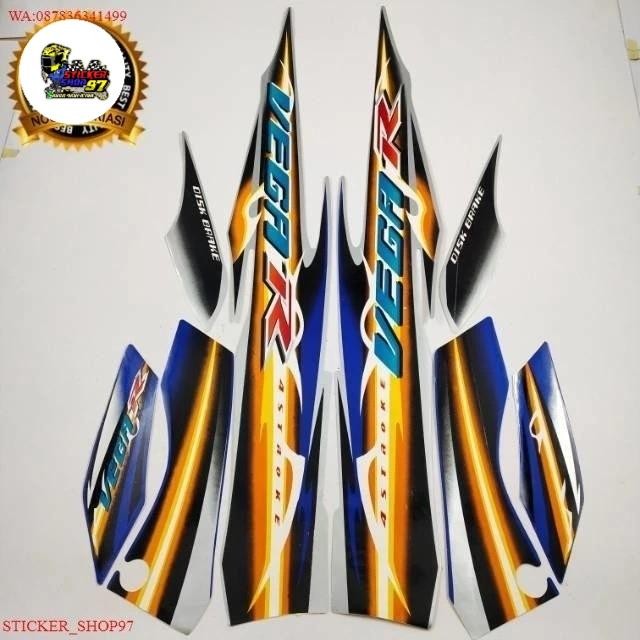 PREMIUM (ORI) Striping Yamaha Vega r new 2007 2008 biru silver GREAD original