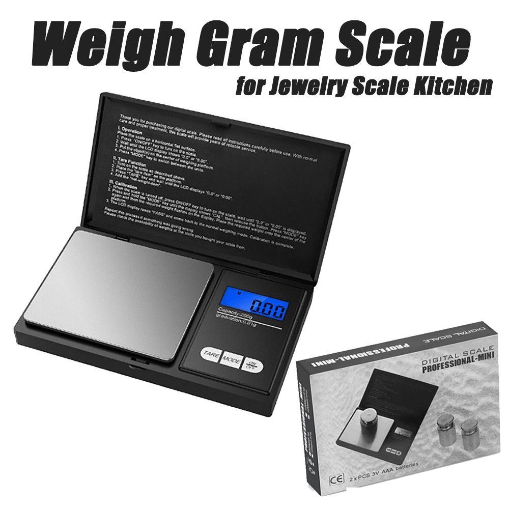 Mini Digital Pocket Scale Portable Jewelry Precise Weighing Jewelry Digital Scale Food Weighing Kitc