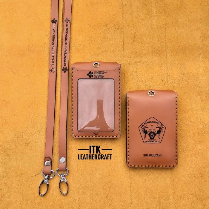 

Nametag Id Card Holder Kulit Lanyard Id Card Kulit