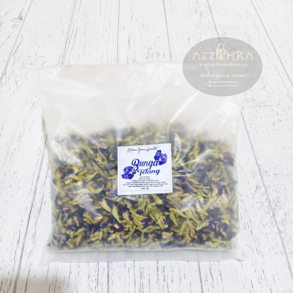

Teh Bunga Telang Kering Organik 100gr / Butterfly Pea Tea / Bunga Telang Kering Herbal Mini Pack