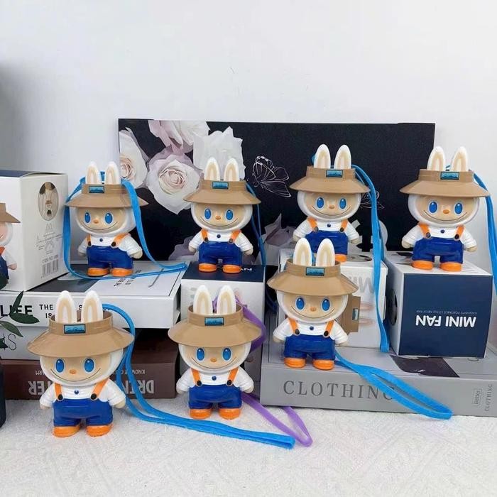 Terlaris Kipas Angin Kalung Labubu Usb Portable Fan Mini Fan Kipas Usb Kipas Kalung Labubu Rabubu