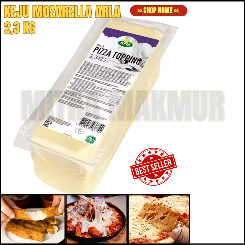 

Keju Mozarella Arla 2.3 Kg Keju Lumer Mulur Pizza Topping Cheese Mozarella