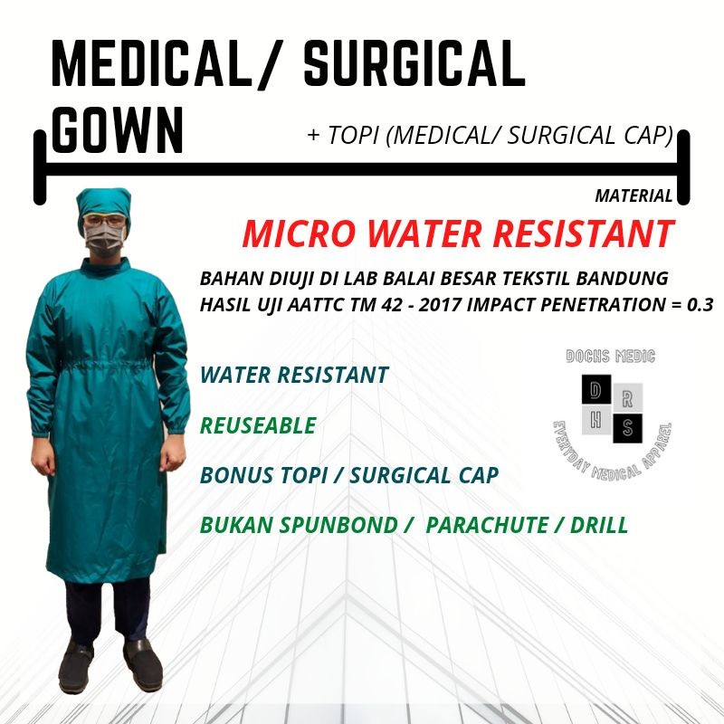 APD Gown / APD Surgical Gown / Gaun Operasi / Surgical Gown DOCHS MEDIC
