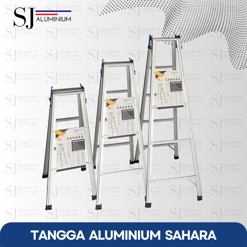 Tangga Aluminium SAHARA - Tangga Lipat Aluminium / Tangga Multifungsi JUMBO - BIRU