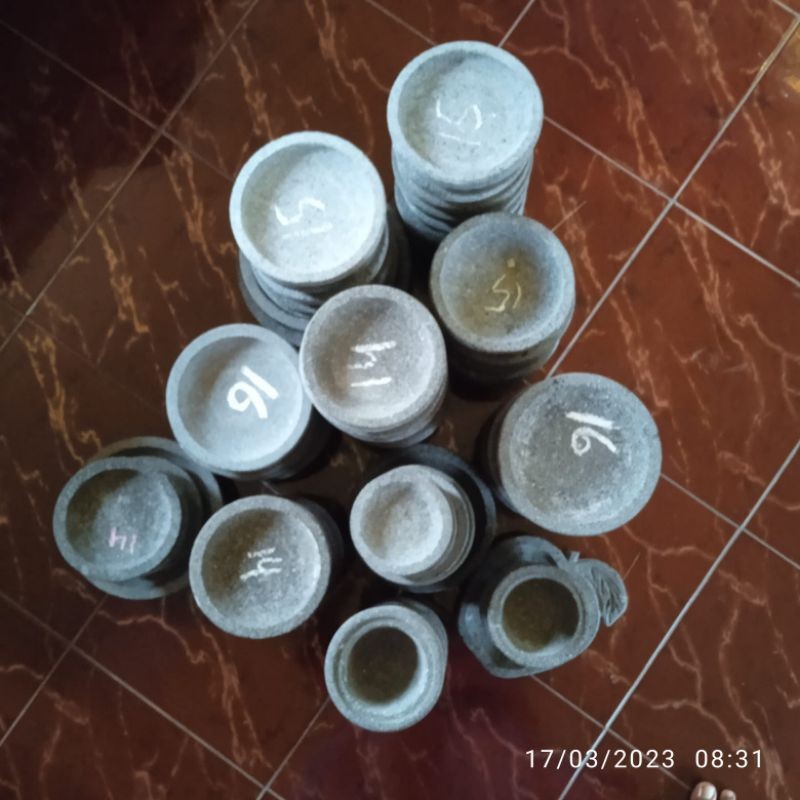 Premium Cobek Batu Kali/Cobek Batu Merapi Asli/Cobek Mini