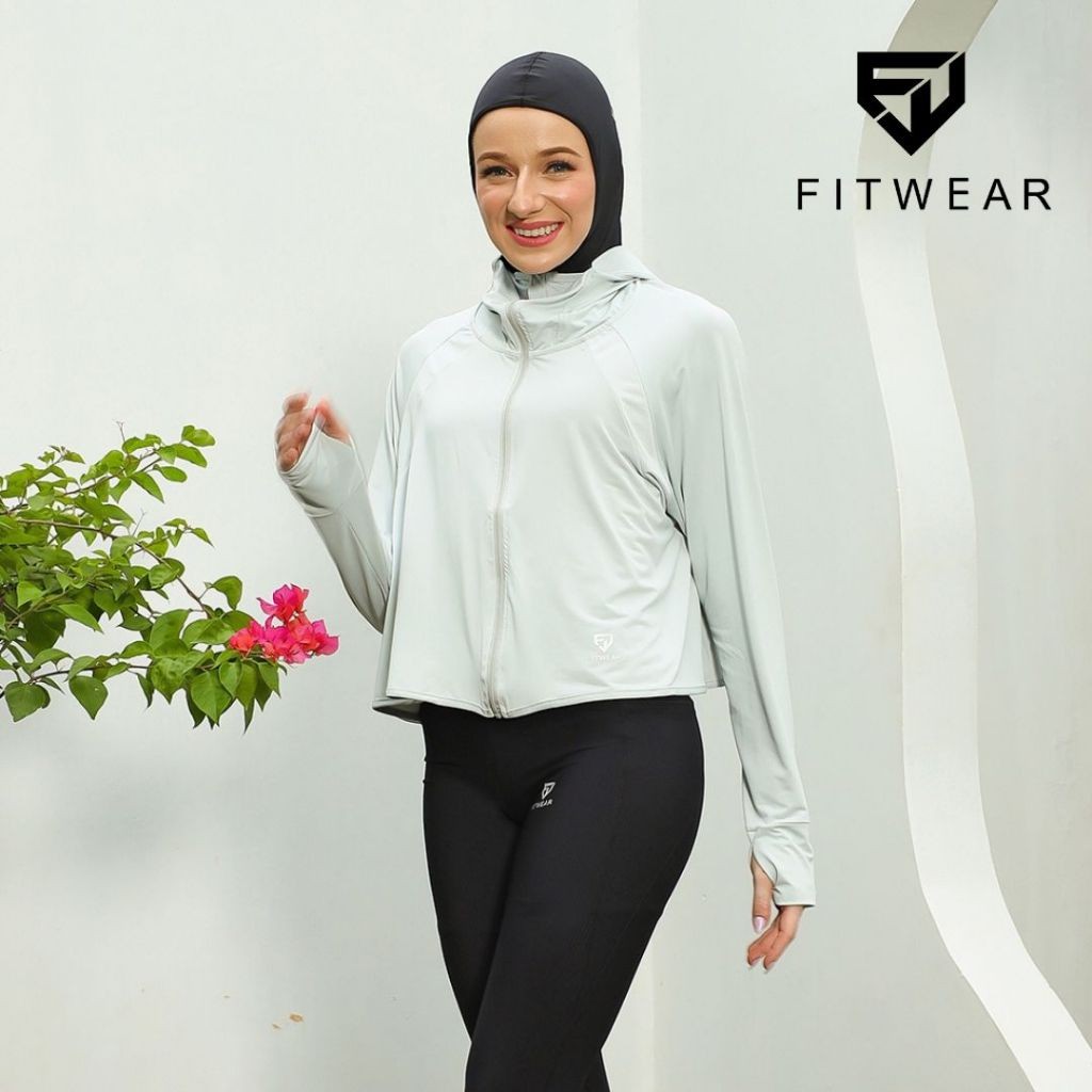 FITWEAR - JAKET / JACKET K-STYLE ANTI UV OLAHRAGA WANITA RIHANNA UPF 50++ - ALLSIZE JUMBO