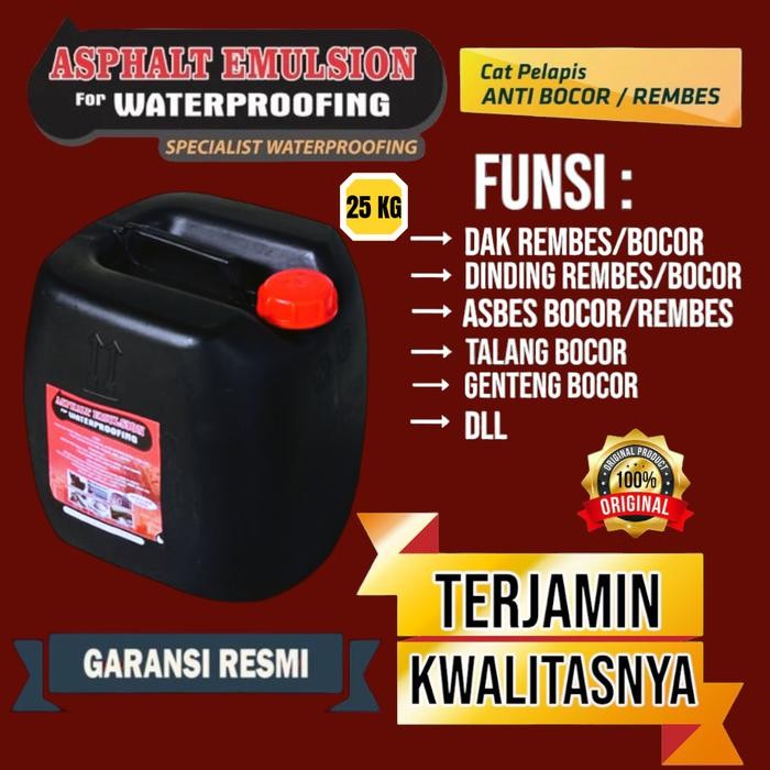 Aspal cair 25,kg ASPHALT EMULSION for WATERPROOFING Cat pelapis anti bocor dan rembes
