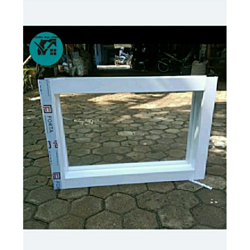JENDELA BOVEN KAMAR MANDI KACA ZIG-ZAG uk T40XL60 gratis packing kayu