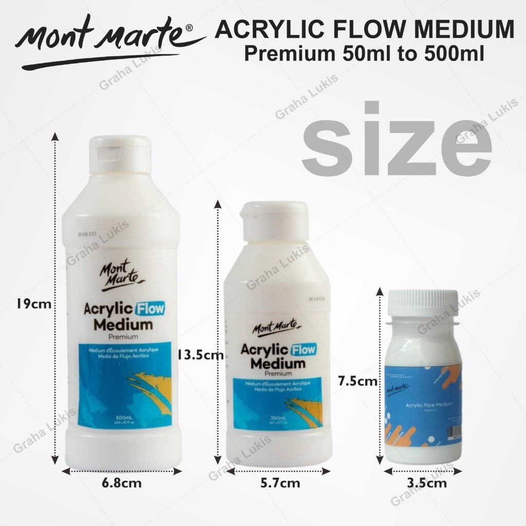 

Mont Marte Flow Acrylic Medium 50ml-500ml Transparan