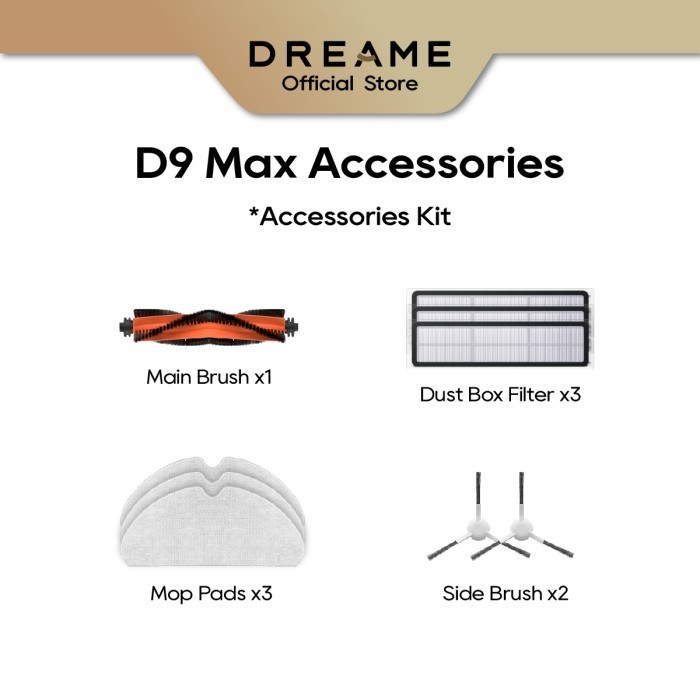 Lalalilac - Dreame D9 MAX Robot Vacuum Cleaner Accessories